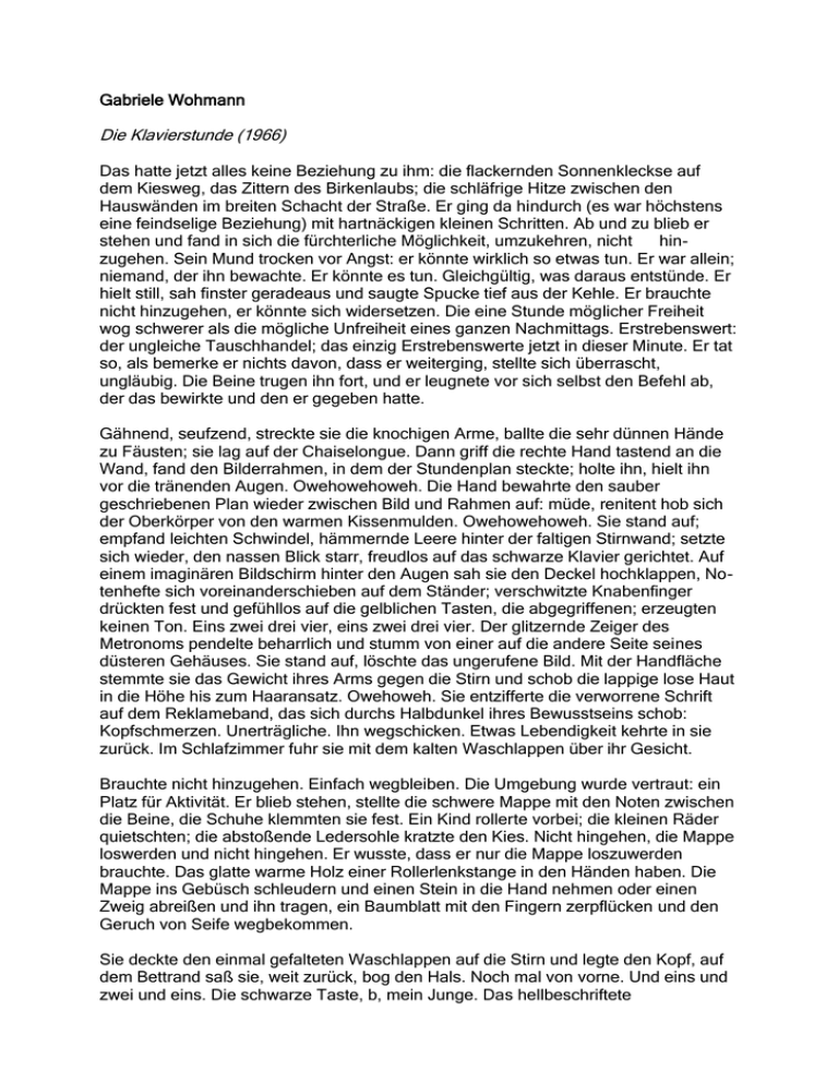 Gabriele Wohmann Ihre Homepage bei Arcor