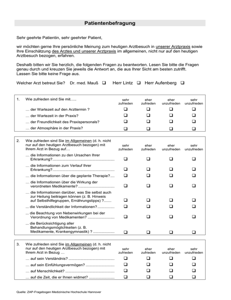 Gesundheitsfragebogen Zur Begutachtung Im ärztlichen Dienst Richtig Ausfüllen Patientenbefragung